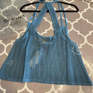 LAGACI Blue Crop Top
